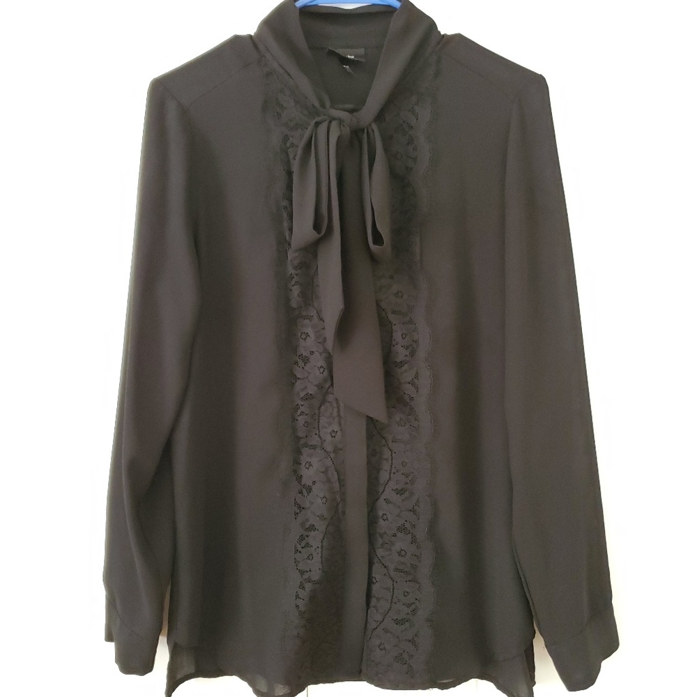 Black High-Neck Blouse